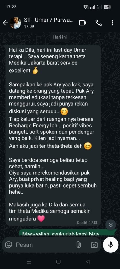 Testimoni Penyembuhan Luka Batin di Thetamedika Jakarta Barat